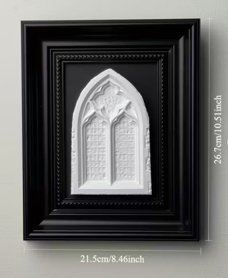 Şık Siyah Çerçeve - Alçı Rölyef Tablo