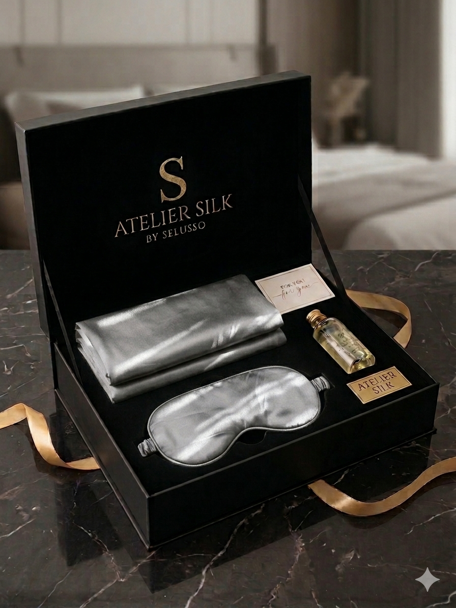 Silver Gri İpek Hediye Seti
