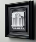 Şık Siyah Çerçeveli Alçı Rölyef Sanat Eseri