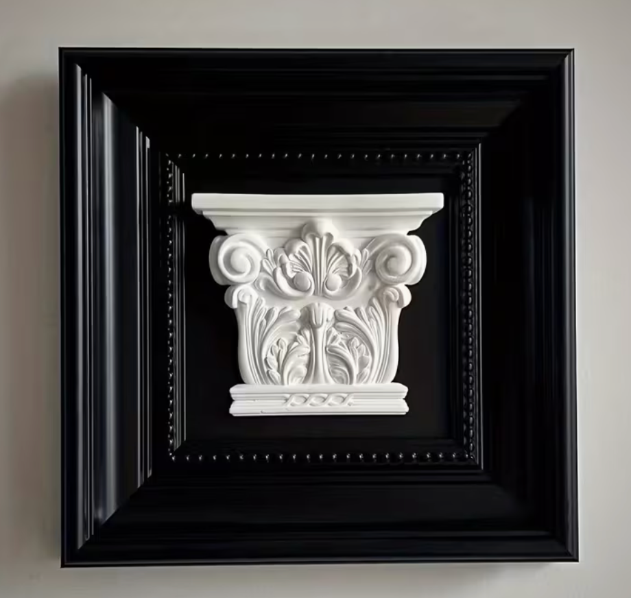 Siyah Çerçeveli Alçı Rölyef Tablo