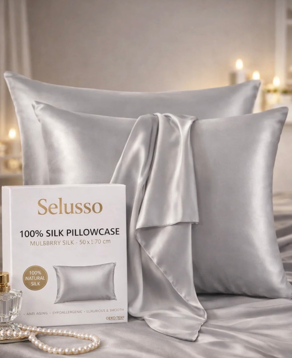 luxury silk pillowcase