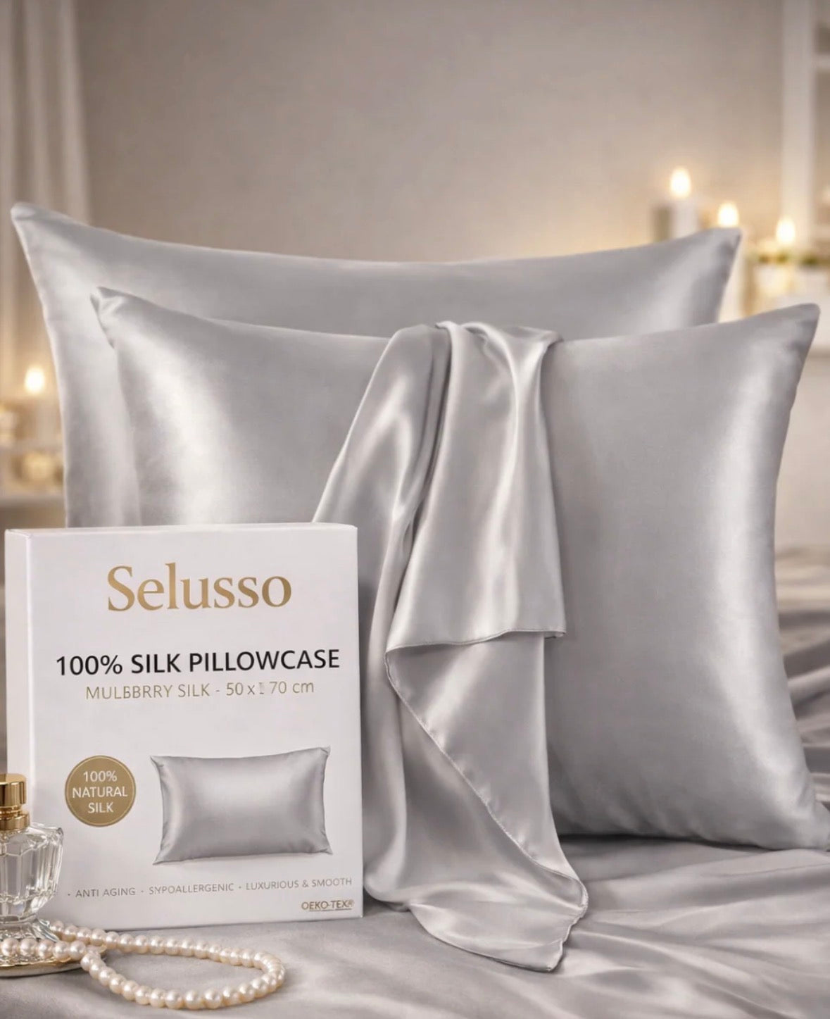 luxury silk pillowcase